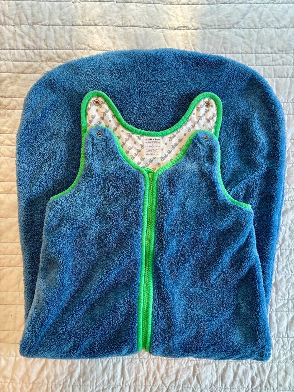 Baby Deedee Sleep Nest Teddy - Sherpa Sleep Sack 2.5 TOG 18-36M Fuzzy Dino
